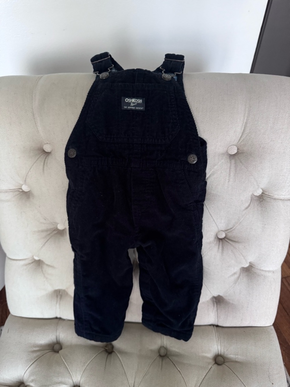 OshKosh B'gosh Black Corduroy Kids Overalls
